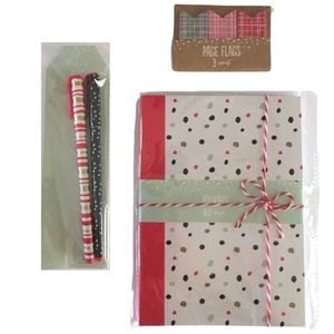 Christmas Dots Stationery Set Page Flags Journal Pens Planner Desk Accessories